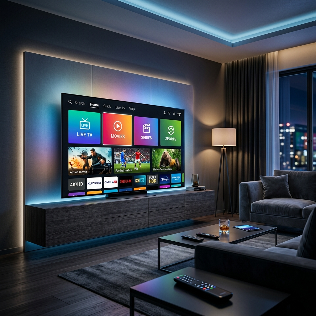 Best IPTV services 2026 comparison showing premium streaming setup with 4K channels