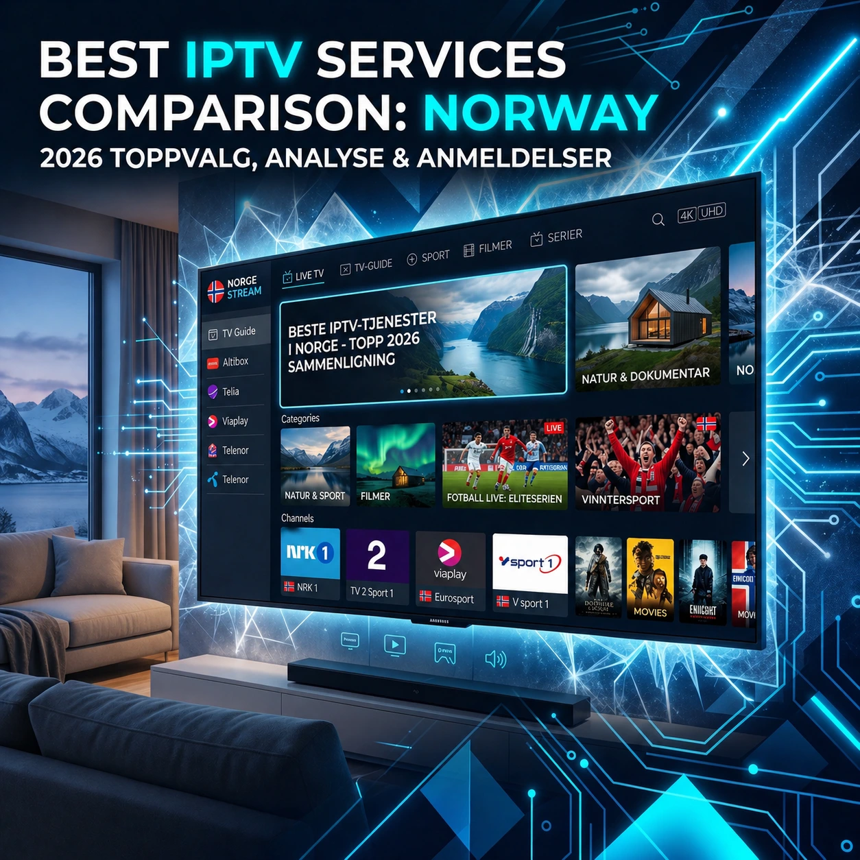 Test og sammenligning av iptv norge og beste iptv nordic leverandører